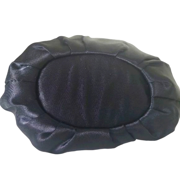 BLACK Sateen Pouf Evening Bag - Picture 4 of 7